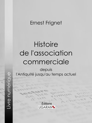 cover image of Histoire de l'association commerciale